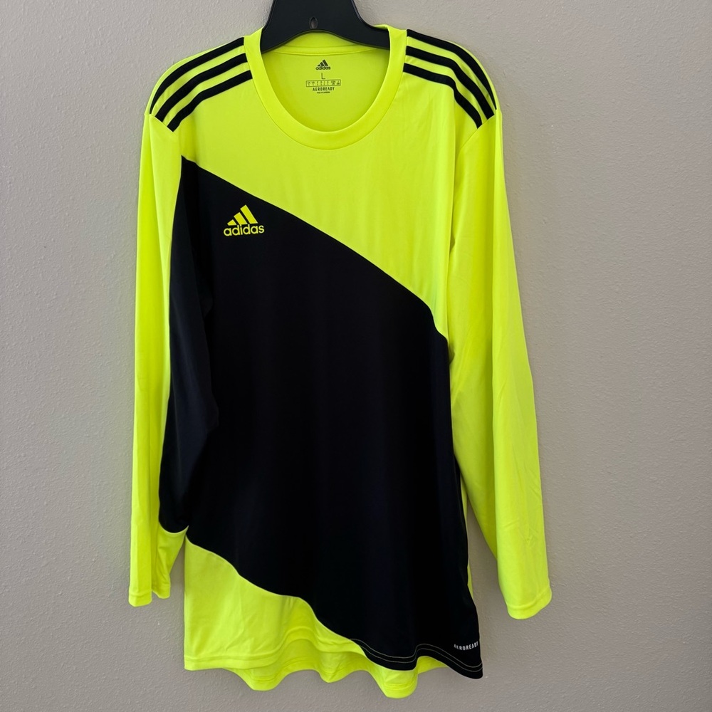 Adidas Squadra 21 Goalkeeper Jersey in Team Solar Yellow and Black Size L
